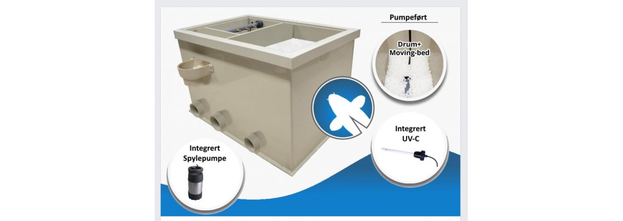 Trommelfilter en ny generasjon filtrering til koi og hagedammer 