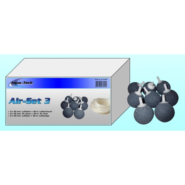 Air-set 3 / 8 stk stein + 40 meter luftslange 