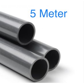 Rr PVC 40mm / 5 meters lengde 