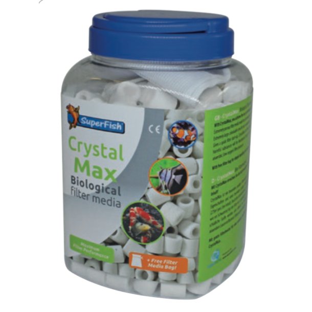 Filtermedie Akvarie / Crystal Max  1 liter + filterbag 