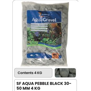 SF Aqua Gravel / 4kg / Pebble Black 20-50mm 