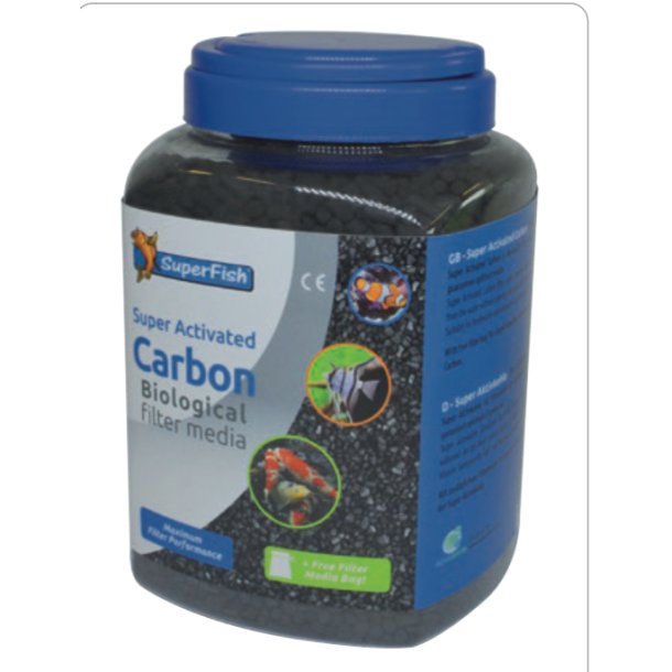 Filtermedie Akvarie / Aktiv Carbon 1 liter + filterbag 