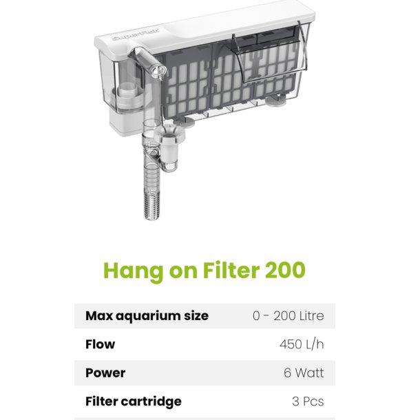 Hang on filter 200