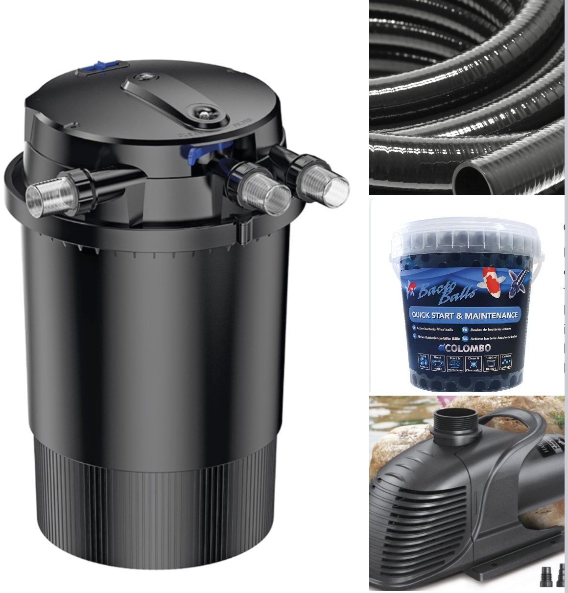 Trykkfilter pakke XXL  75 / 55watt Uv-C 