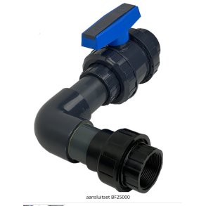 Flush ventil 50mm til Biobox 25.000 filter 