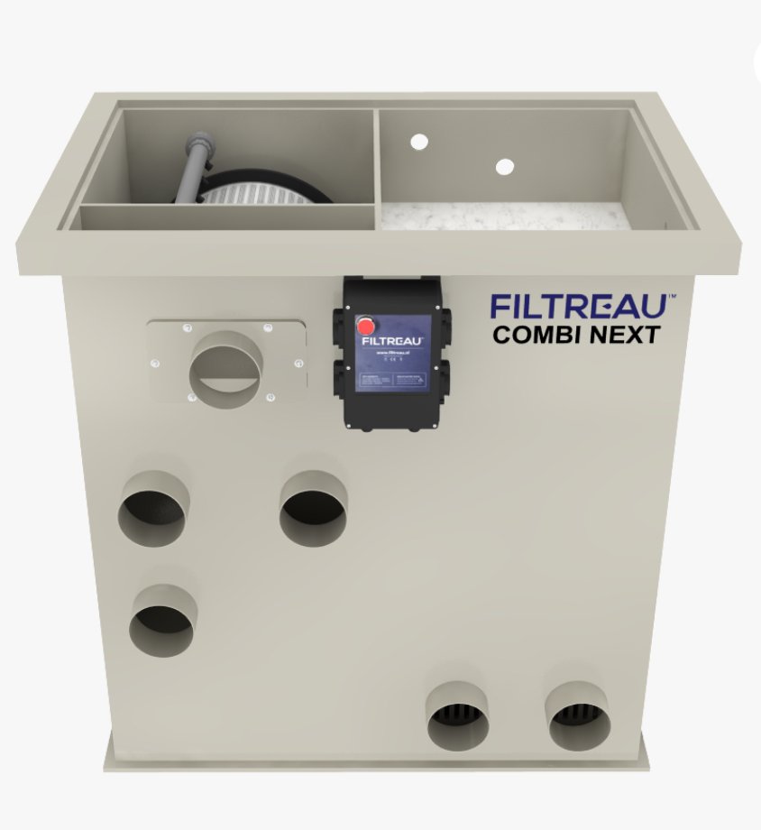Trommelfilter  Filtreau Pro combi / h�y modell / Max flow 30m3 / 60m3 dam . Ny verson 2026 