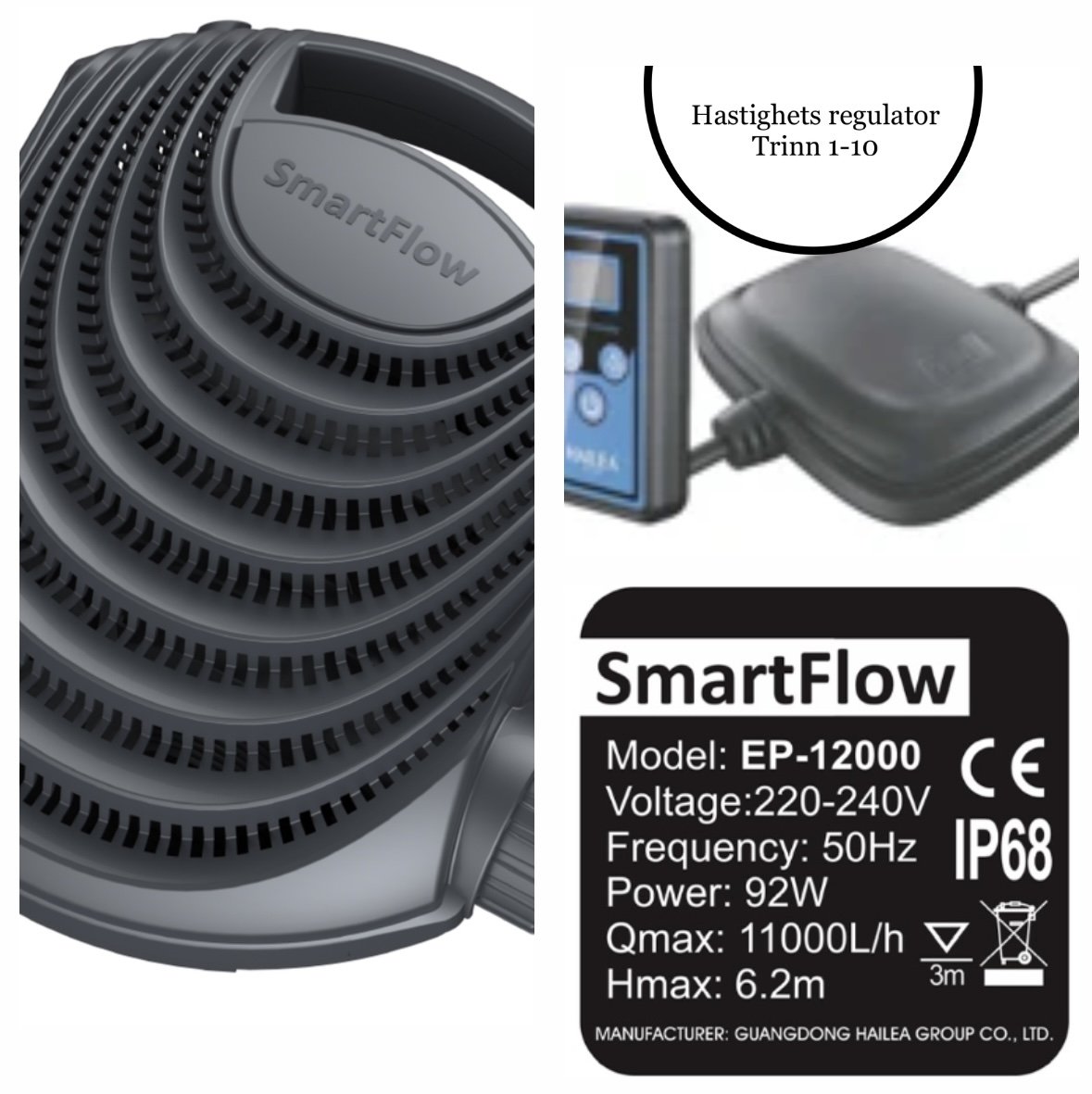 SmartFlow 12.000 Vario med fjernkontroll 