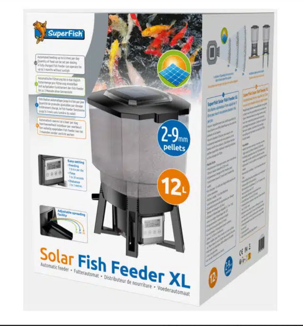 F�rautomat Superfish med solcelle 12 liter 