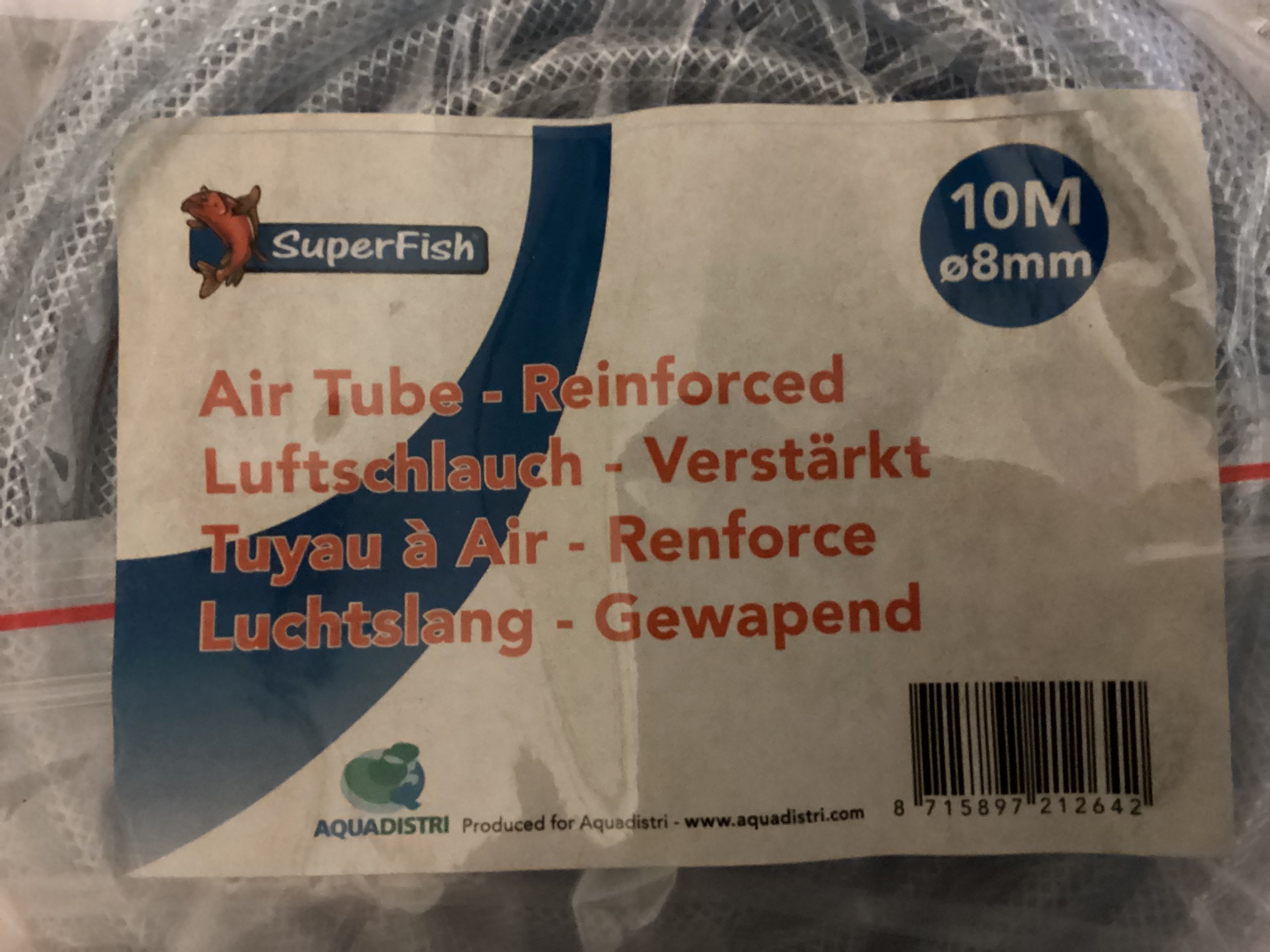 Air Tube Reinforced 8mm x 10meter / Superfish 