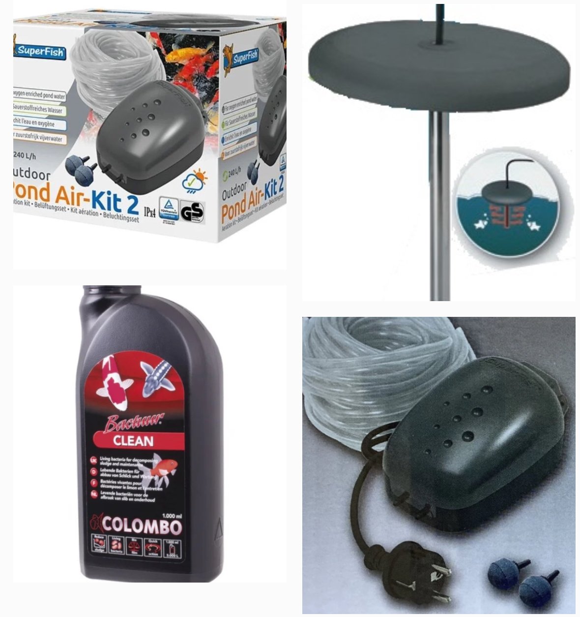 Vintersikrings pakke til mindre gullfisk dammer.