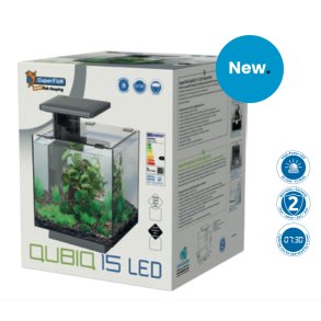 Akvarie pakke / Nano akvarium  QubiQ 15  / HVIT  modell