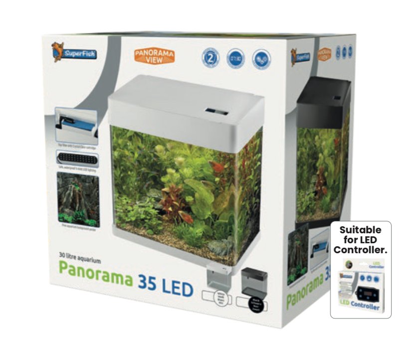 Akvarie sett  / Startpakke  Panorama 35 / Sort