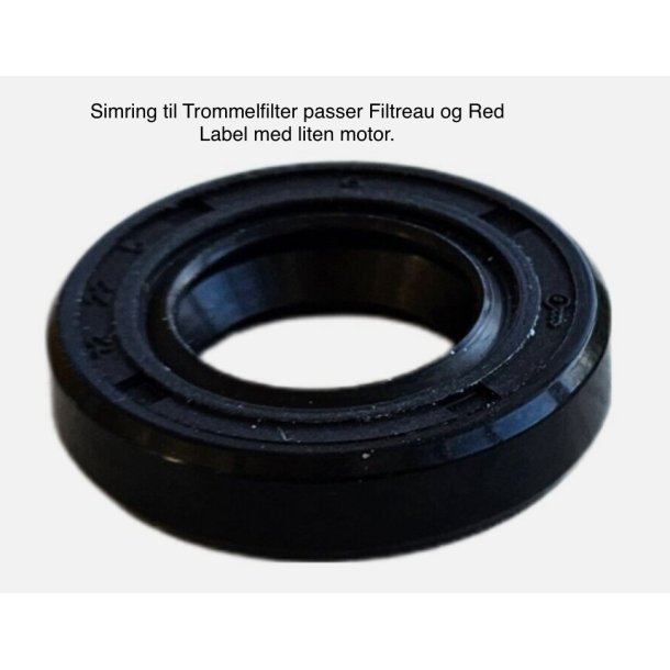 Simring til Trommelfilter / Keering NBR 12x22x5 + RVS316 veer 