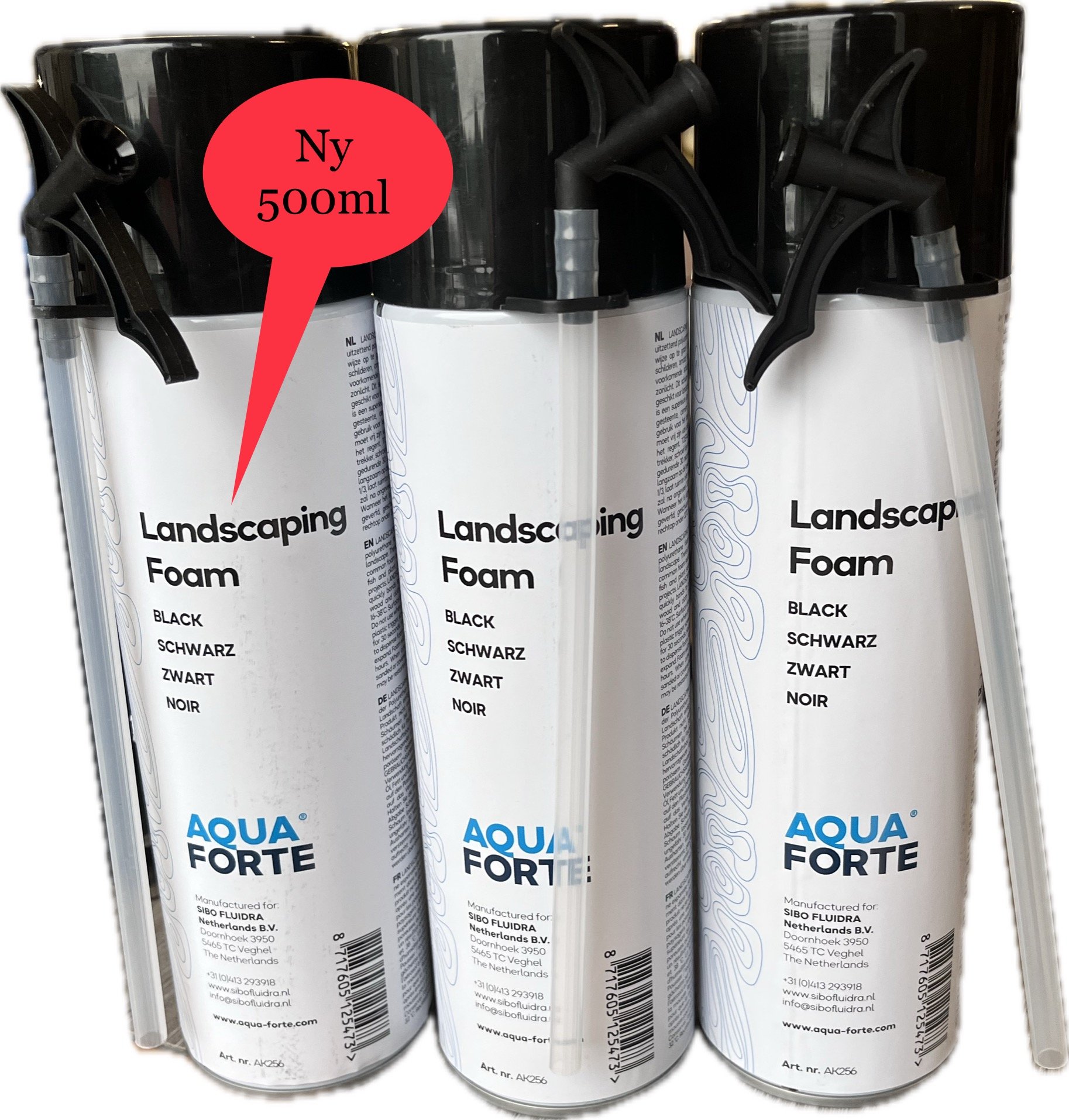  Landskapsskum Brun-gr�-sort / Black Foam  500ml / Aquaforte 