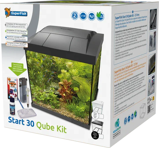Akvarie pakke  START 30 Qube / Sort 