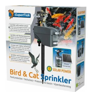 Fugl og katte skremmer / Sensorstyrt vannspyler og blitz  / Superfish 