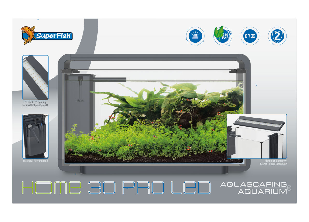 SuperFish akvariepakke / Home Pro Led 30 / Hvit 