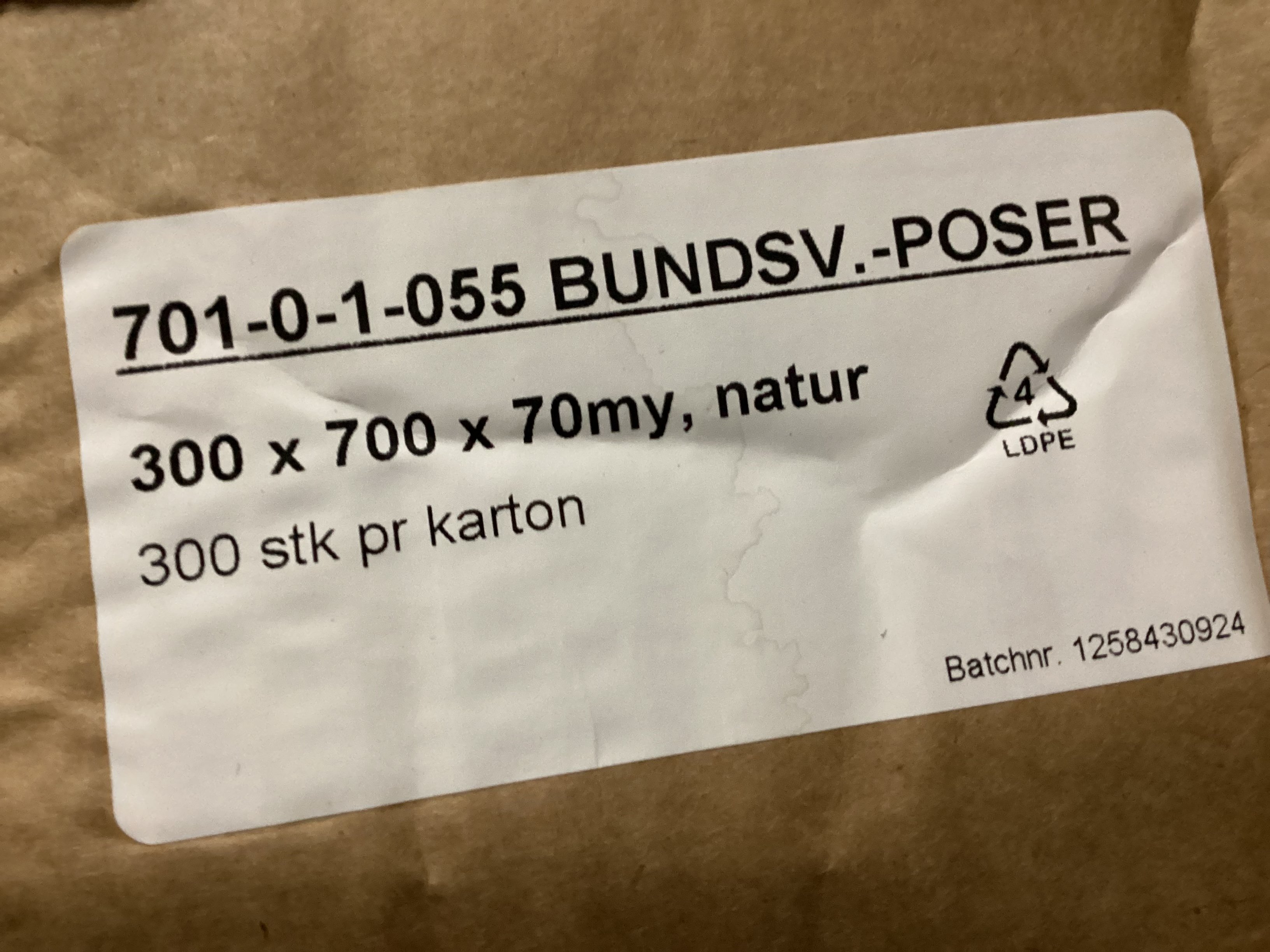 Fisk og plante pose 30 x 70 cm / solid 70 my  