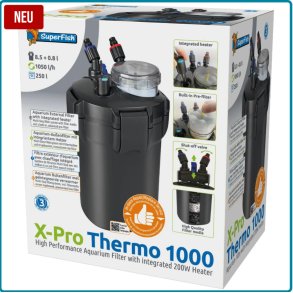 Utvendig akvariefilter med varme / X-Pro Thermo 1000