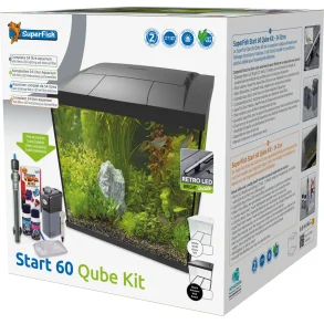 Akvarie pakke  START Qube 60 / Sort 