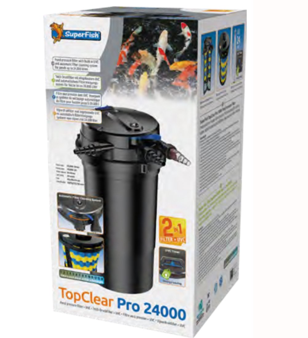 TopClear PRO 24000 Trykkfilter med 24w UV-C lys 
