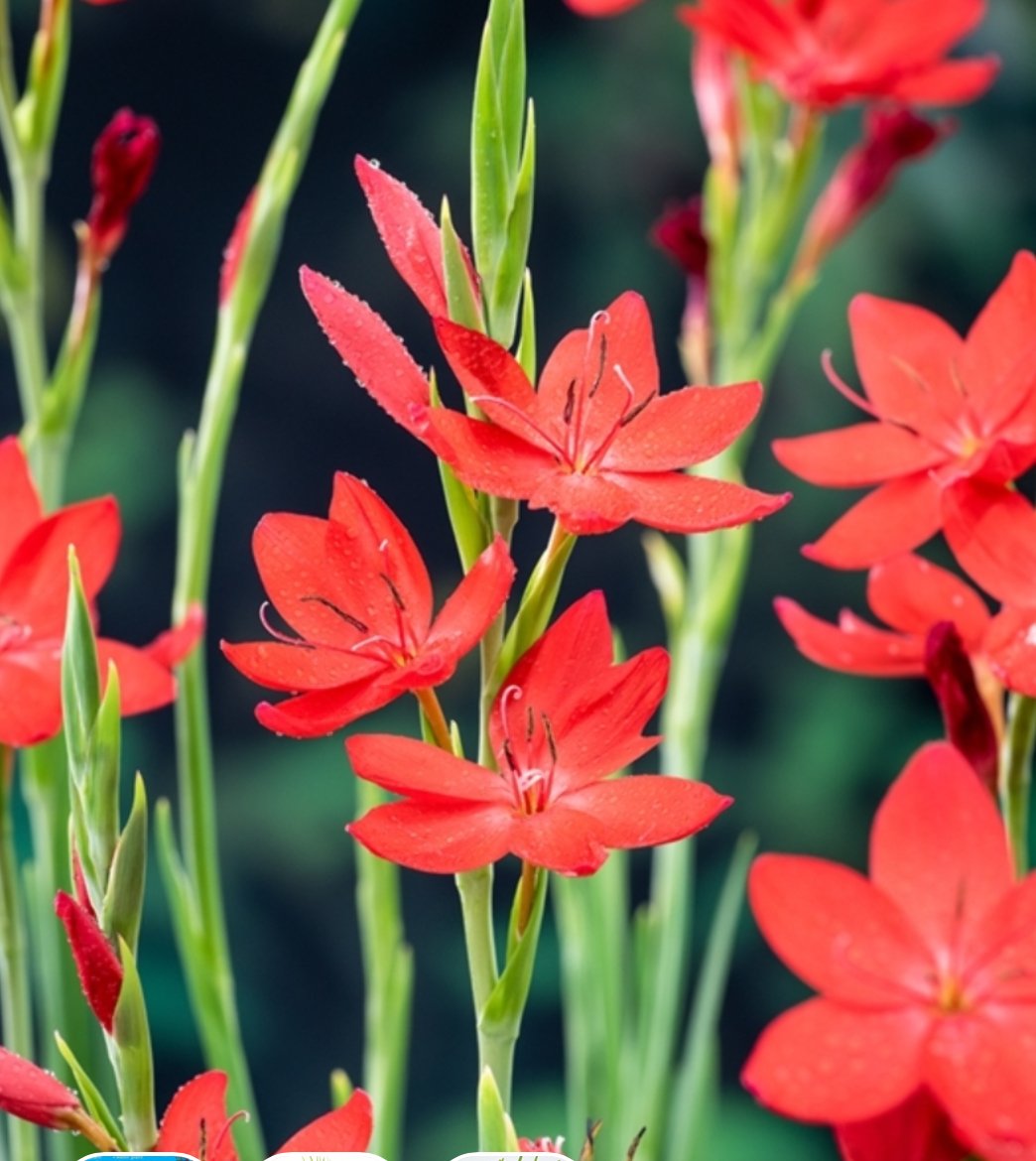 Kantplante R�d Kafferlilje ( Schizostylis coccinea Major ) 