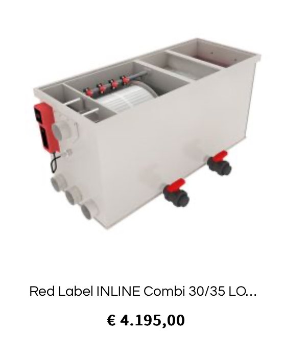 Red Label Trommelfilter INLINE Combi 30/35| Gravity