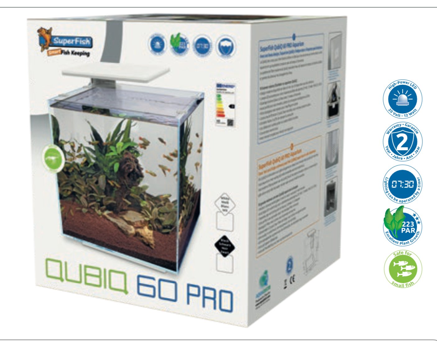 Akvarie pakke / QubiQ 60 Pro / HVIT modell�