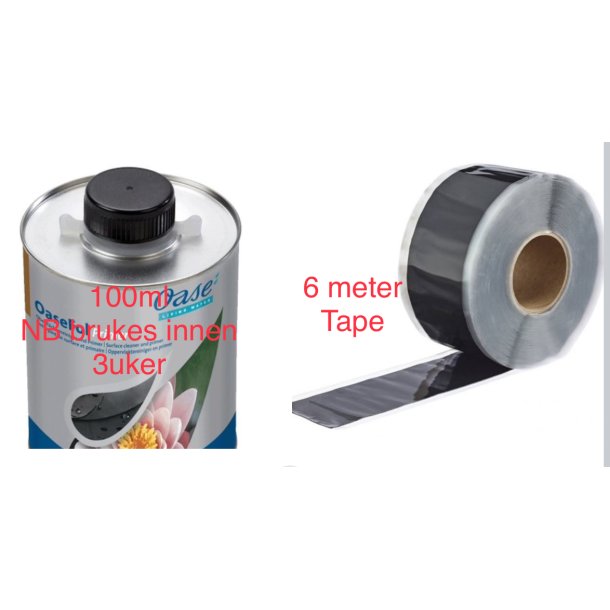 Oase Secure Tape 3 meter .+ 100ml Oase primer