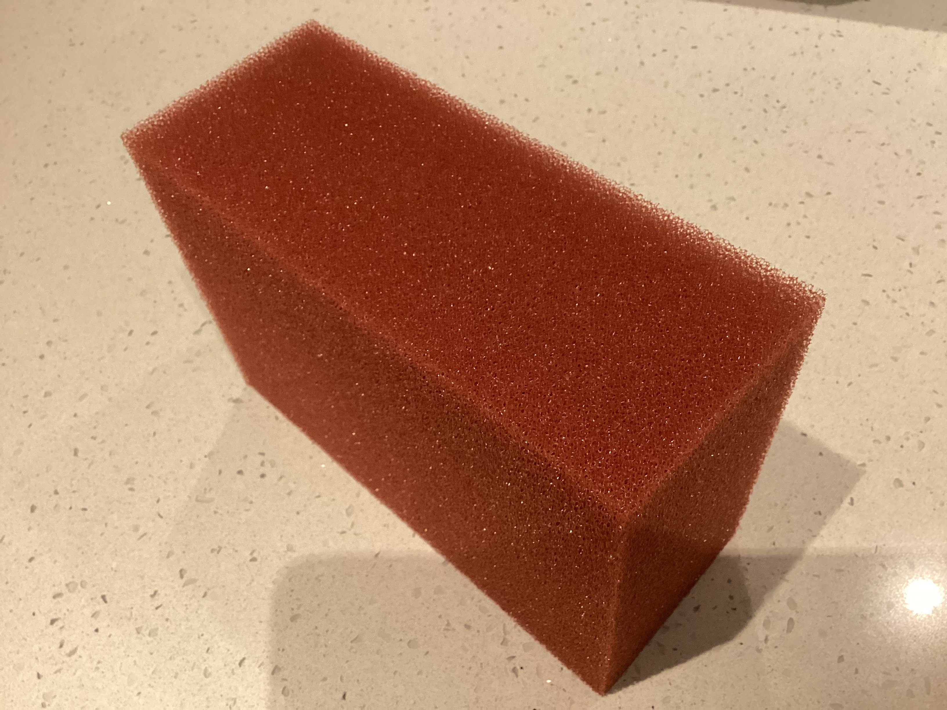 Filtersvamp r�dbrun universal / Fin / 9x15x20 cm 