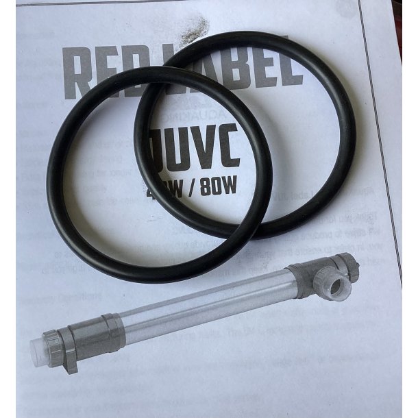 2 pakninger til inn og utgang uvc lys 80w 