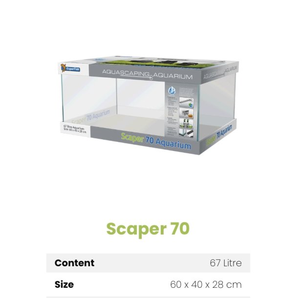 Scaper 70 / SuperFish  / Kun Akvariet 