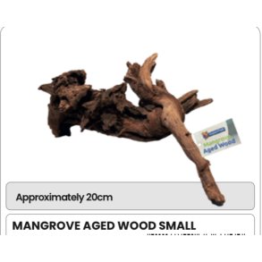 Akvarie r�tter ekte / Mangrove S ca 20cm 