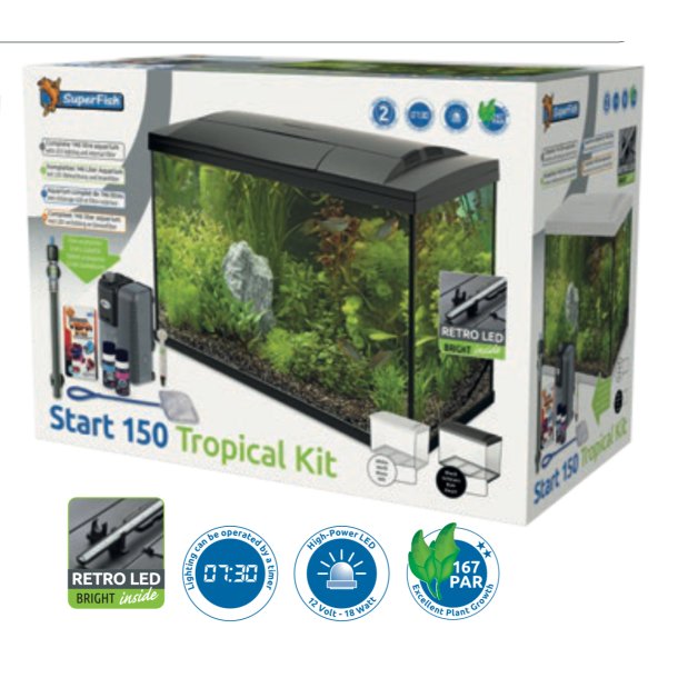 Akvarie pakke  START 150 / Sort 