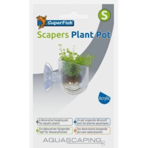 Plantepotte til akvarium / akryl 4x4 cm 