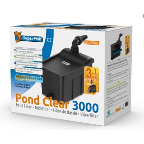 PondClear 3000 sett med pumpe og 5w Uv-C 