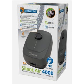Stilleg�ende Akvarie luftpumpe Silent Air Superfish 4000