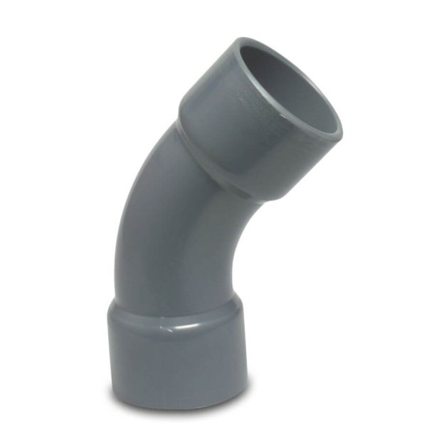 Pvc 63mm slak albue 45grader