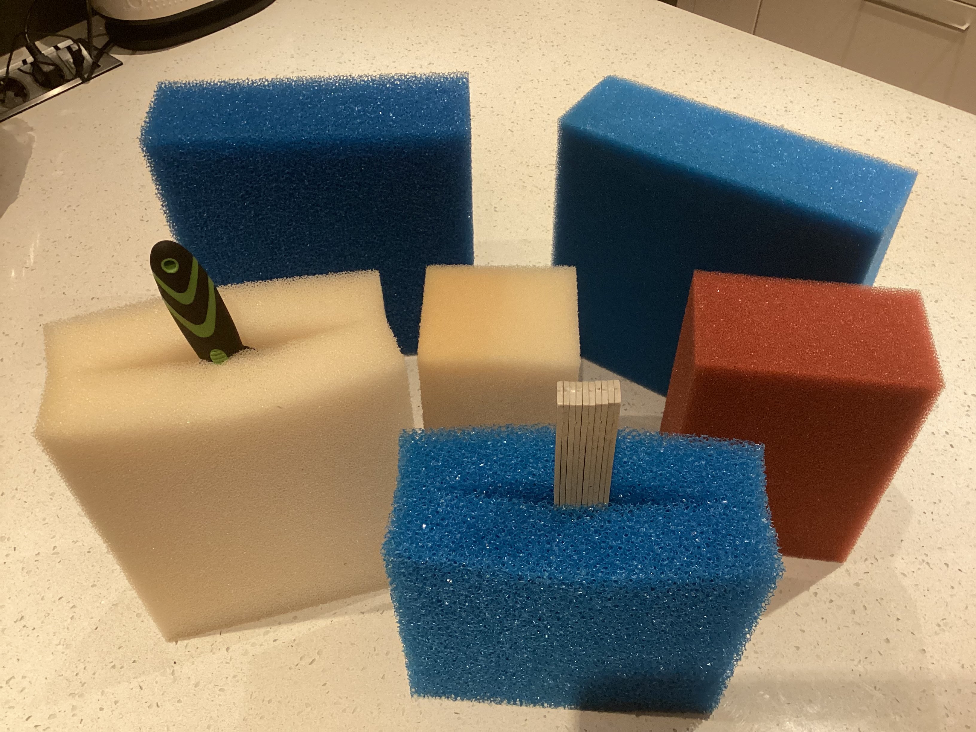 Filtersvamp bl� universal / Grov / 8x25x25