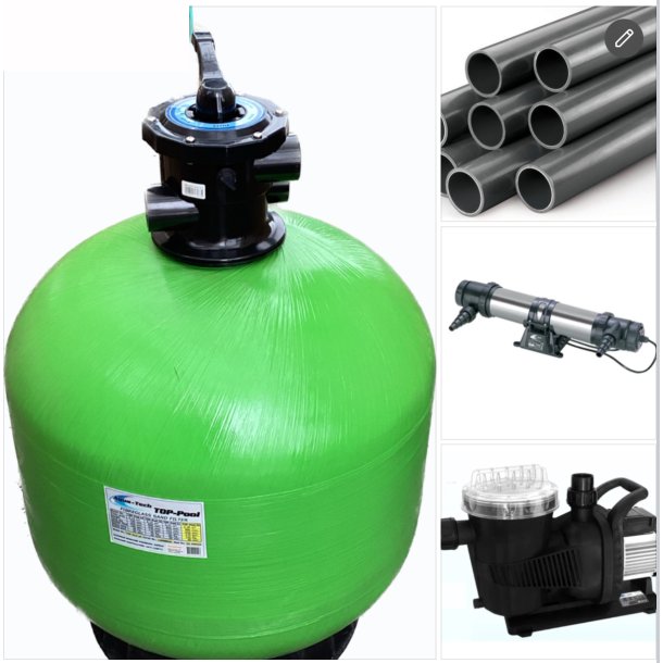 Sandfilter pakke til basseng p� 25.000 liter 