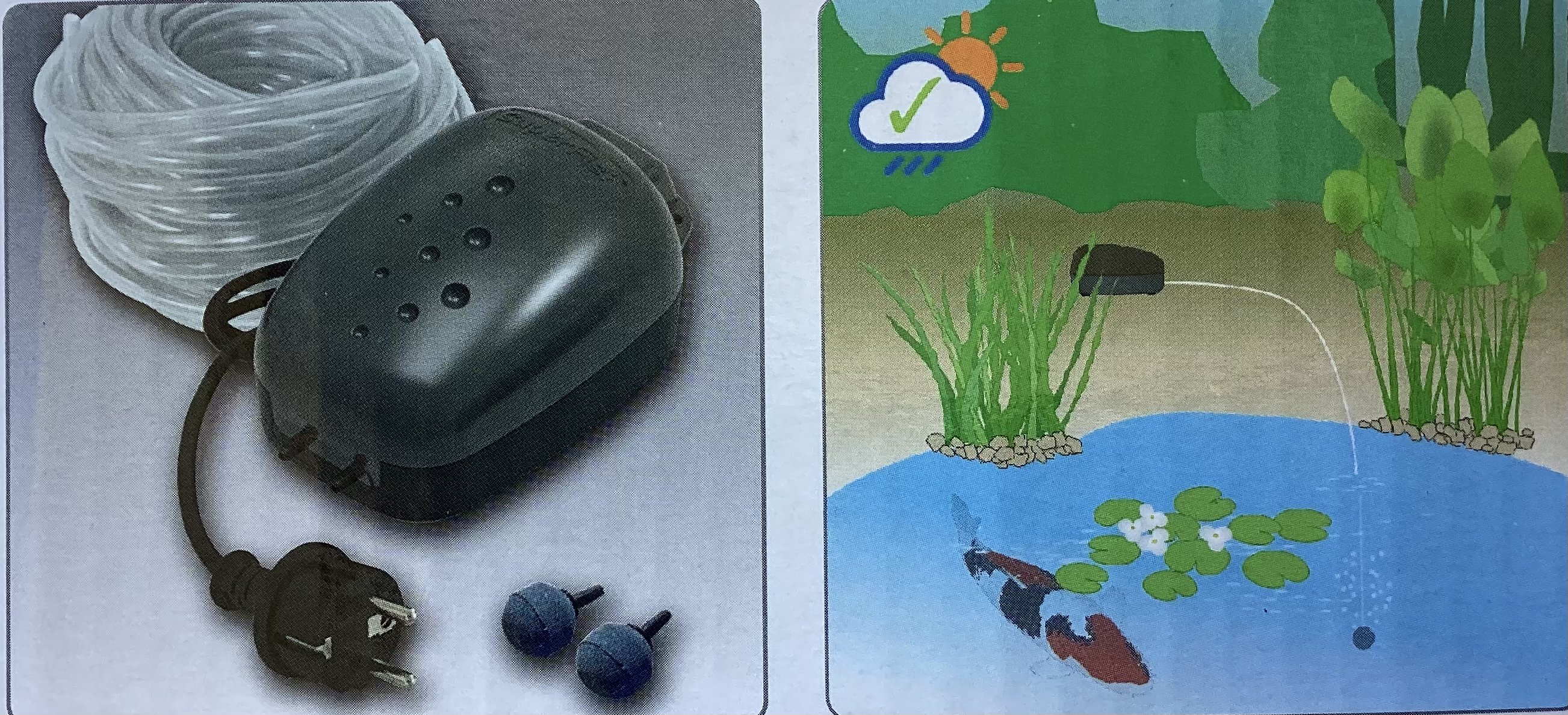 Pond air sett 4 Liter/ min / For utendrs bruk. 