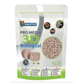 Filtermedie akvarium / Pro Media 3D 1000 ml.
