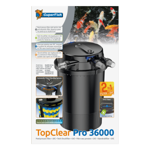 TopClear PRO 36000 Trykkfilter med 55w UV-C lys 