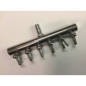 Luftventil i stl 6-veis / 8