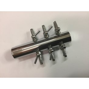 Luftventil i stl 6-veis / 20